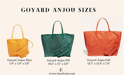 goyard size comparison|goyard tote bag size comparison.